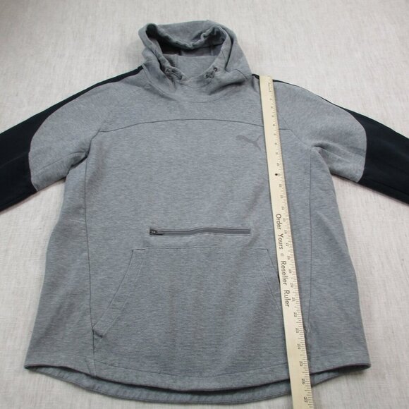 PUMA Evostripe Adjustable Hoodie Mens Large Gray Heather Long Sleeve Drawstring - Picture 5 of 9